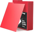 Facmogu 20PCS Vinyl Record Dividers, Upgrade Thicker Vinyl Record Separators, 33RPM Plastic Vinyl Record Divider Card, Blank Writable DIY Vinyl LP Album Separators for Vinyl CD, DVD Organization - Red
