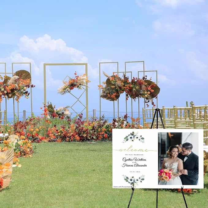 63" Instant Easels Stand for Wedding Sign & Posters,Adjustable Metal Easels for Display Painting Canvas,Folding Tripod with Portable Bag by JoyYeux,Black 3Pack