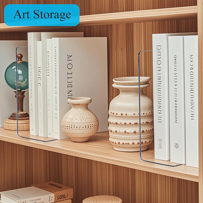 Shelf Dividers for Closet Organization: Acrylic Shelf Dividers for Clothes Sweater Purse - Clear Closet Organizers and Storage Separators for Shelves, 8Pack