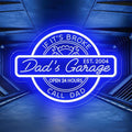 Custom Neon Garage Sign, Personalized Father's Day Gifts, Garage LED Neon Light For Man Cave Decor, Multiple Mounting Ways, Dimmable Neon Garage Name Sign For Men, Dad
