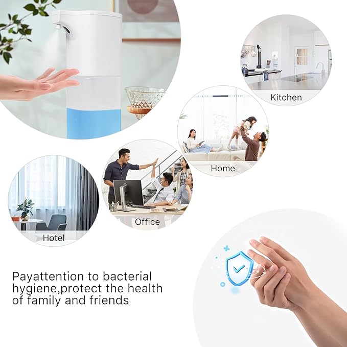 Touchless Alcohol Spray Dispenser, Infrared Induction Sprayer, Automatic Hand Sanitizer, White, 550ml, 8.9x2.9x10.3cm