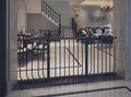 Extra Wide Baby Gate Tension Indoor Safety Gates Black Metal Large Pressure Mounted Pet Gate Walk Through Long Safety Dog Gate for The House Doorways Stairs(52.76"-57.48"/134-146CM, Black)