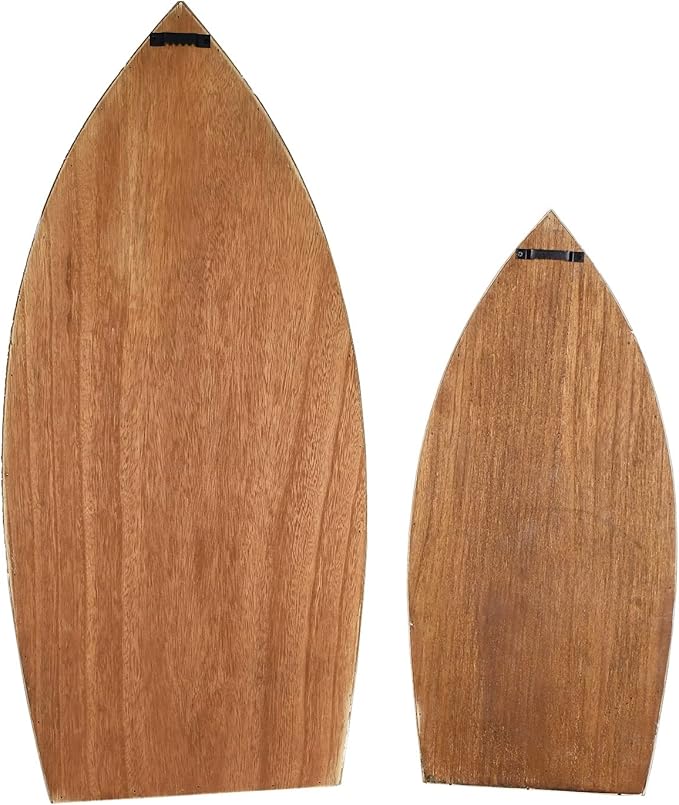 Wood Hanging Boat Shelf Set Nautical 3-Tiered Shelves for Living Room Bathroom Bedroom - Beach Themed Decorative Bookcase Wooden Wall Art Ornament Display Shelf Rustic Coastal Home Decor