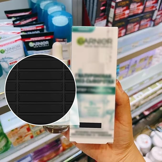 5000 Pieces of 58 kHz Acousto-Magnetic (AM) Security Tag Labels, Compatible with 58 kHz EAS Systems. Features Simulated Barcodes
