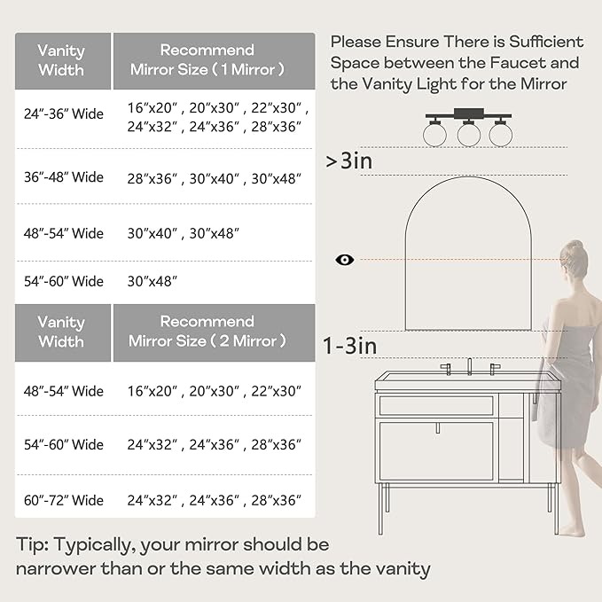 28" x 36" Silver Arched Mirror, Large Arch Bathroom Vanity Mirror, Modern Aluminum Alloy Metal Frame Arch Mirror for Living Room, Bedroom, Entryway, Tempered Glass, Shatter Proof, Anti-Rust