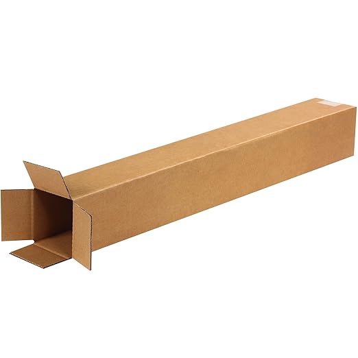 BOX USA 4x4x30 Tall Corrugated Boxes, Tall, 4L x 4W x 30H, Pack of 25 | Shipping, Packaging, Moving, Storage Box for Home or Business, Strong Wholesale Bulk Boxes