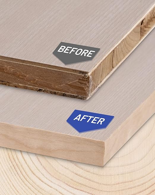Birch Edge Banding 3/4 inch x 50 ft Real Wood Veneer Plywood Edge Banding Iron-on Pre-glued Veneer Edging Tape for Cabinet Repairs Furniture Restoration