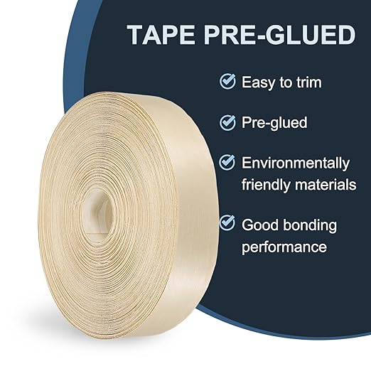 PATIKIL Birch Edge Banding, 3 Inch x 250 ft Wood Veneer Tape Pre-glued Flexible Plywood Edge Banding with Hot Melt Adhesive for Furniture Restoration