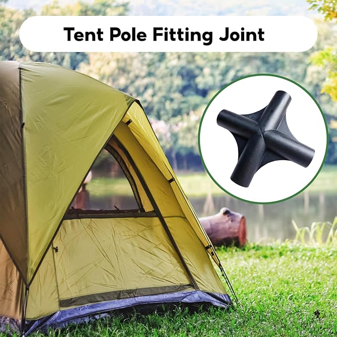4 Way Connector, Tent Joint Outdoor Tent Replacement Connector,Canopy Parts Spare Parts, Portable Connector Tent Pole Connector