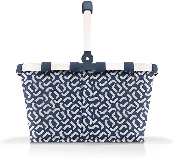 reisenthel carrybag signature navy- Sturdy shopping basket with plenty of storage space and practical inner pocket - Elegant and water-repellent design