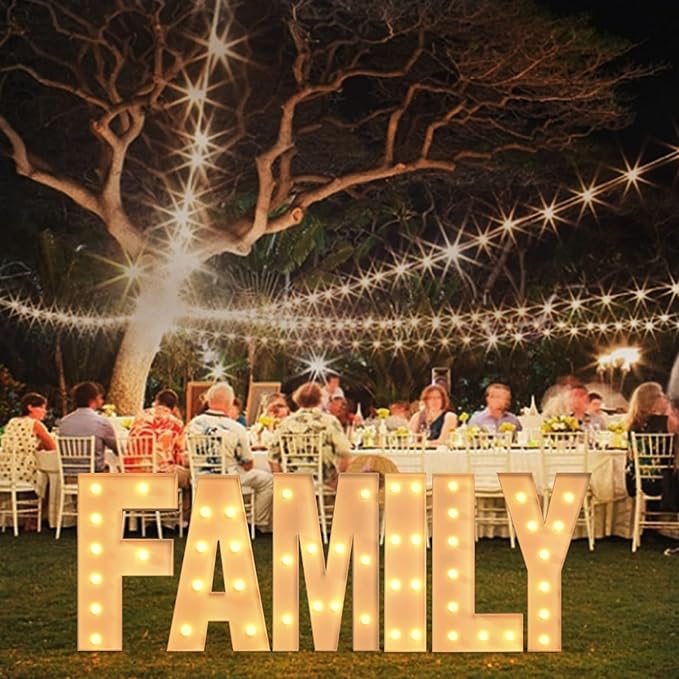 Marquee Letters 3 Feet Tall, 3FT Large Light up Letters F, Big Sign F with Warm White Light for Birthday Wedding Proposal Engagement Graduation Party Backdrop Decorations