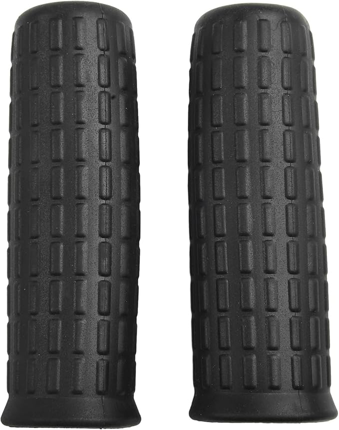 2Pcs Wheelbarrow Rubber Handles Replacement, Anti-slip Handle Grip Covers Weatherproof Handles Non-Slip Round Tubes for Garden Carts(122x32mm Black)