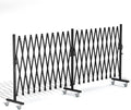 Expandable Barricade Gate,200" Metal Safety Barrier Gate with Casters,Accordion Garden Yard Outdoor Indoor Fence Folding Security Dog Gates Wall Mount,Black
