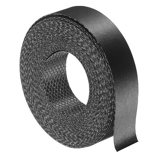 uxcell Black Edge Banding Tape, 7/8 Inch x 10ft Pre-Glued Flexible Veneer Edge Edging Strips Wood Tape for Cabinet Repair and Furniture Restoration