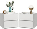 furtble Nightstands Set of 2, Small Dresser for Closet, Sofa Side Table with Drawers for Small Spaces Wooden Bedside Tables, White Modern Storage Cabinet for Bedroom. Entryway, 15.8 in