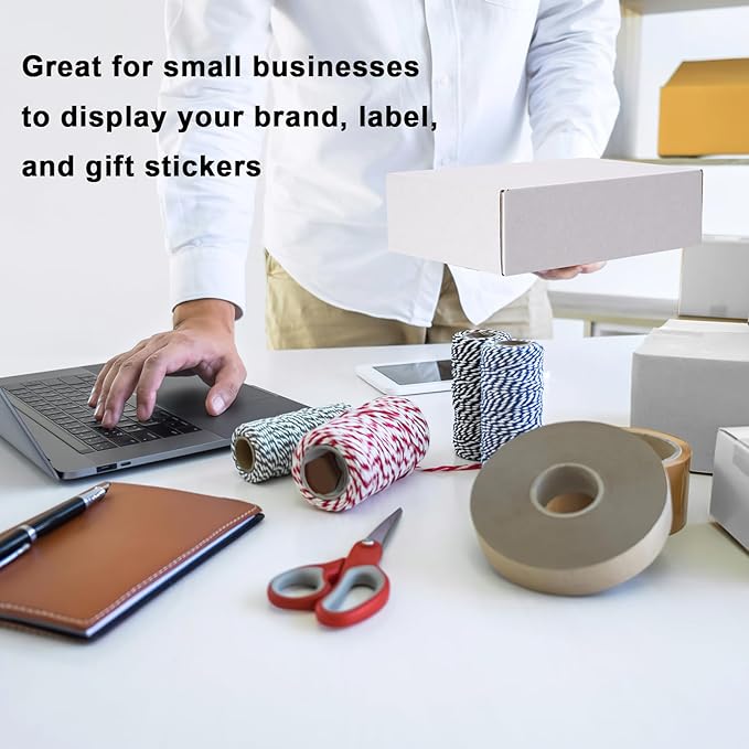 MEBRUDY 10x7x3 Inches Shipping Boxes Pack of 25, White Corrugated Cardboard Box for Mailing Packing Literature Mailer