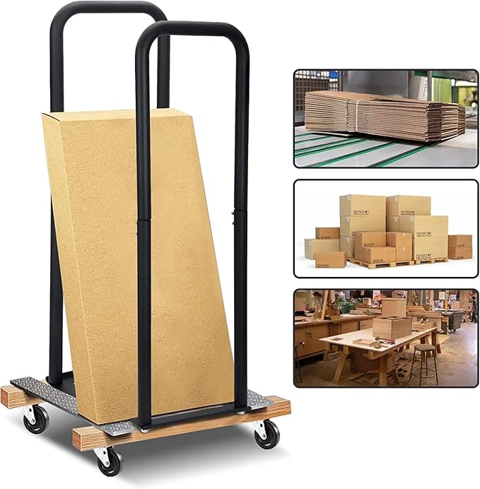 Door Dolly Panel Mover Converter, No-Flat Wheels, Move Sheetrock, Plywood, Doors and More