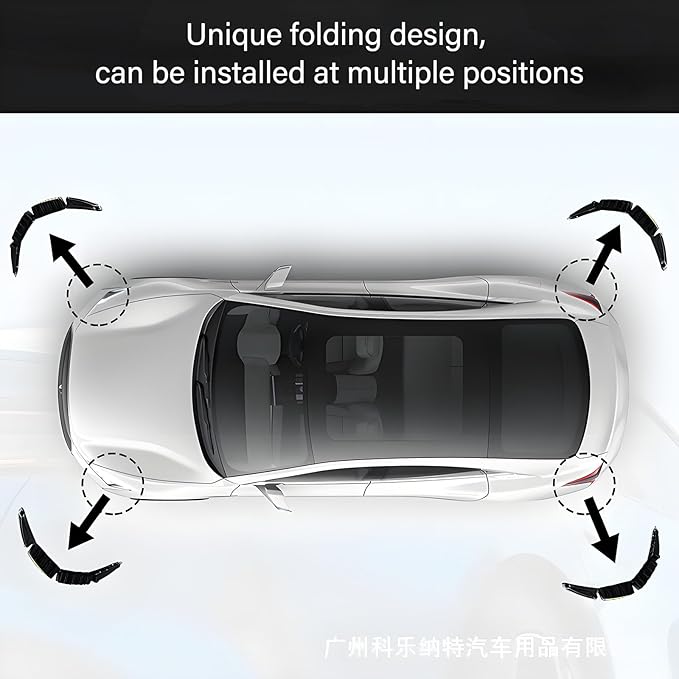 Anti-Collision Patch Car Bumper Protector Trim Universal Anti-Scratch Strip for Front and Rear Bumpersper (Black Carbon Fiber Pattern, 2-Pack)