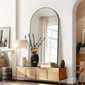 GLASHOM Arched Bathroom Mirror, 30"x50" Black Arched Mirror for Bathroom, Wall Mounted Mirror, Vanity Wall Mirror Metal Frame for Bedroom, Entryway, Living Room, Vertically Hanging