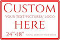 Custom Sign, personalized metal sign，Aluminum Weatherproof Metal Sign Multiple Sizes, Reflective double-sided,Customize for Business, Workplace, office, Home, Delivery Signs(24 * 18 Inch)