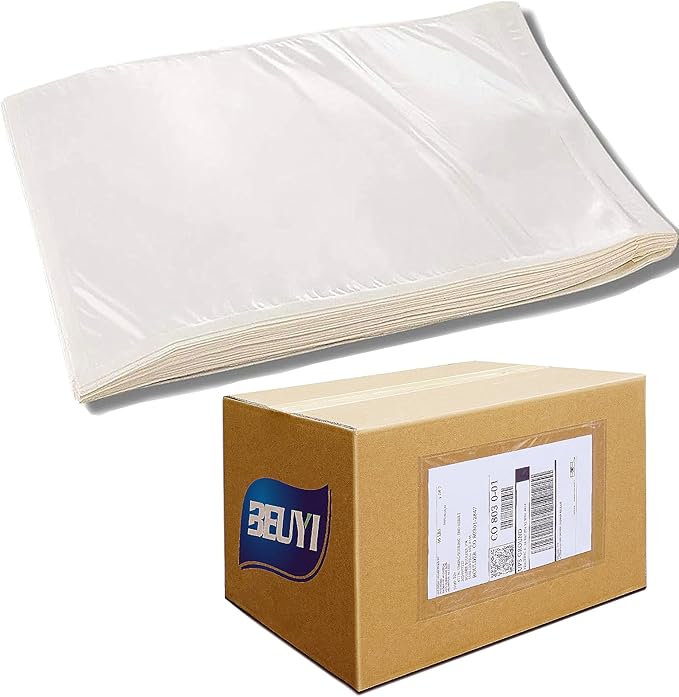 BEUYI (500 Pcs) 2.5 Mil Premium 7" x 10" Clear Adhesive Shipping Label Sleeves,Packing Slip Documents Envelopes Pouches