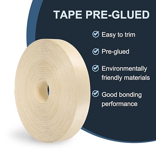 PATIKIL Birch Edge Banding, 2 Inch x 250 ft Wood Veneer Tape Pre-glued Flexible Plywood Edge Banding with Hot Melt Adhesive for Furniture Restoration