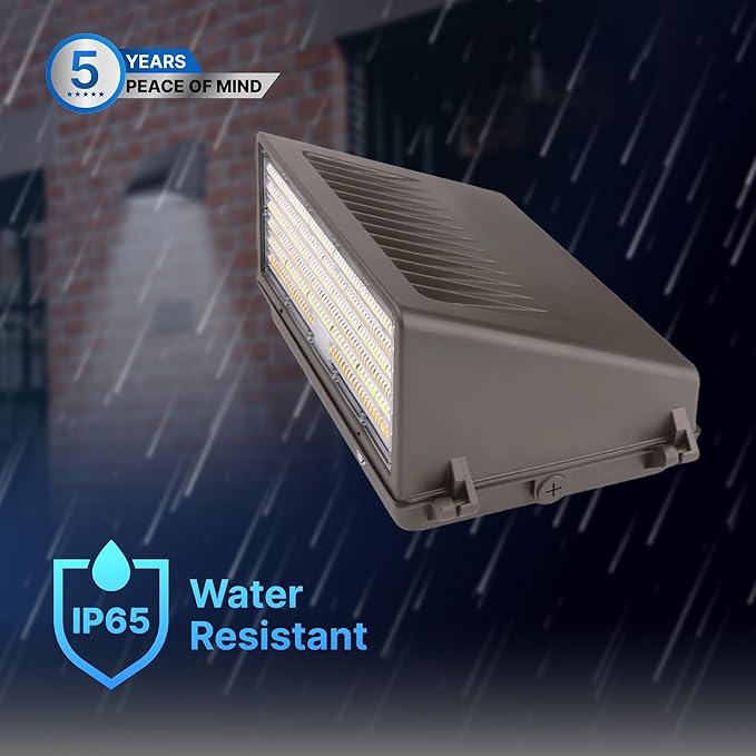 Konlite - 90W/63W/45W Full-Cutoff LED Wall Pack Lights, Selectable Wattage & CCT (5000K/4000K/3000K), LED Wall Light, Energy Efficient, Durable, Outdoor Commercial Wall Pack Light, 14,900LM