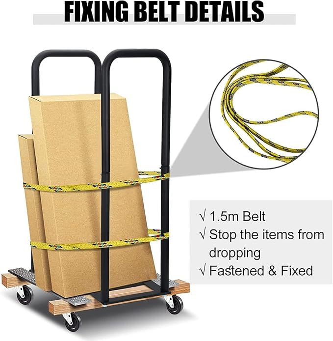 Door Dolly Panel Mover Converter, No-Flat Wheels, Move Sheetrock, Plywood, Doors and More