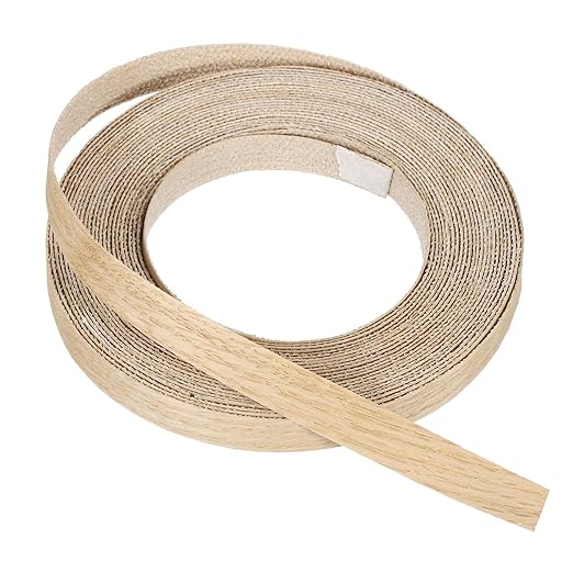 PATIKIL White Oak Edge Banding, 1/2 Inch x 25 ft Wood Veneer Tape Pre-glued Flexible Plywood Edge Banding with Hot Melt Adhesive for Furniture Restoration