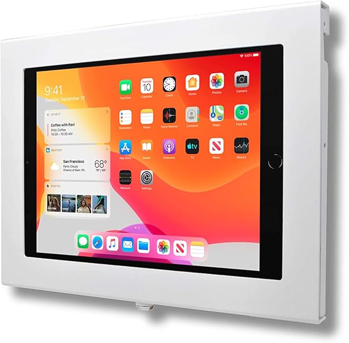 TABcare Locking Security Metal Case for Apple iPad Air 1/2 9.7" for Kiosk, POS, Store, Show Display (White, iPad Air 1/2 9.7)