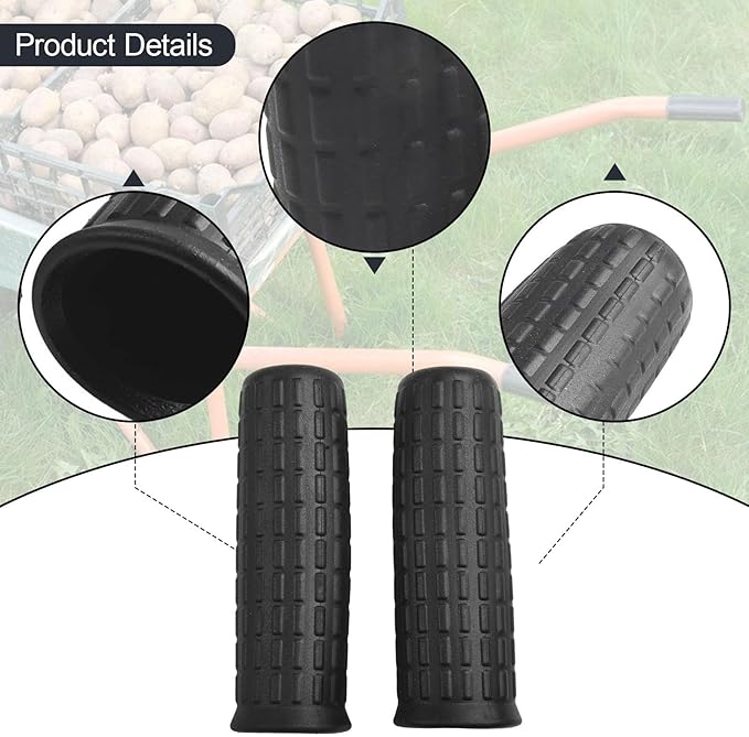 2 Pieces Garden Wheelbarrow Handles Handlebar Grips, Directly Replace, Anti Slip, Weatherproof Handle Wraps for Trolley Carts