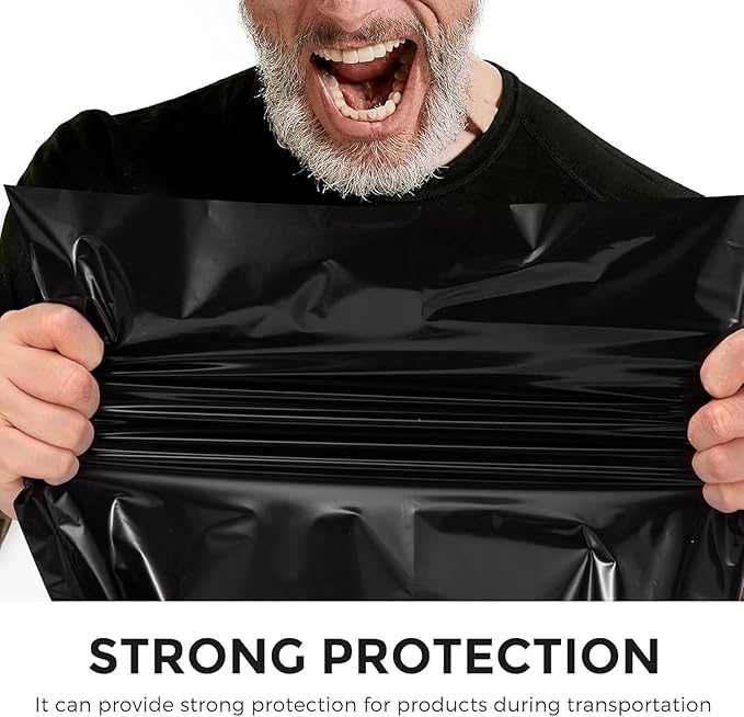 Metronic 1000Pack Black Poly Mailers 10x13, Bulk Shipping Bags Envelopes with Self Adhesive, Waterproof and Tear-Proof Packaging Bag Postal Bags for Small Business