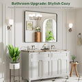 44X36 Black Bathroom Mirror for Over Sink, Metal Framed Vanity Mirror Wall Mounted, Rectangle Mirror for Bedroom Living Room Restroom Entryway, Anti-Rust, HD Tempered Glass