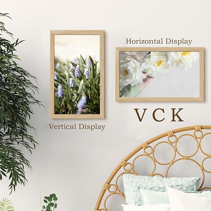 VCK 14x24 Oak Wood Frame for Picture, Natural Solid Wood Photo Frames 5 Pack, Wall Gallery Frame