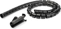 StarTech.com 2.5m (8.2ft) Cable Management Sleeve - 1.8" Diameter - Expandable Coiled Cord Organizer w/Cable Loading Tool (CMSCOILED4)