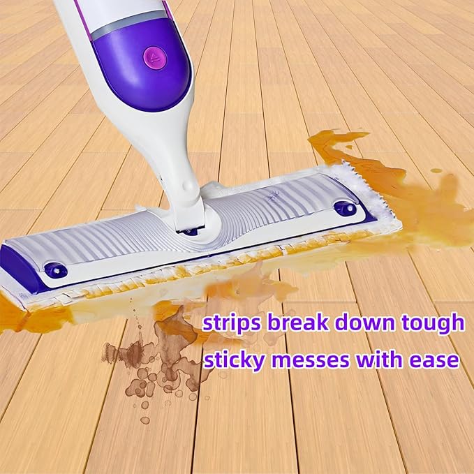 Disposable Mopping Pad Refills Compatible with PowerMop Multi-Surface Mop and PowerMop Wood Mop, Spray Clean Pads Replacement (Purple -25)