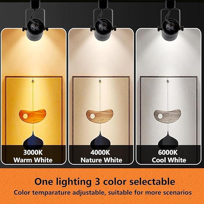 Dimmable LED GU10 Track Lighting Kit with Replaceable GU10 Bulbs, 18-Pack All-in-One Plug in 3CCT Ceiling Spotlights with 19.68FT Track Rails, Accent Lighting for Home, Store, Moblie Cart and Office