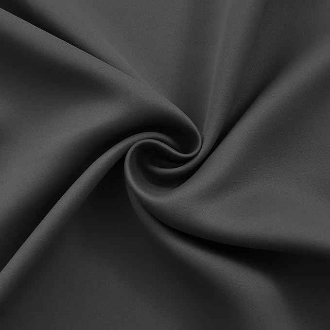 BGment Dark Grey Sliding Door Curtain 96 Inch Long - Wide Room Darkening Room Divider Curtain for Bedroom Privacy Themral Insulated Grommet Room Separator Drape, 1 Panel, 100 X 96