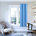 ChrisDowa Blackout Curtains 54 Inches Long for Living Room, Grommet Thermal Insulated Room Darkening Curtains for Bedroom (1 Panel Set, Sky Blue, 38W x 54L)