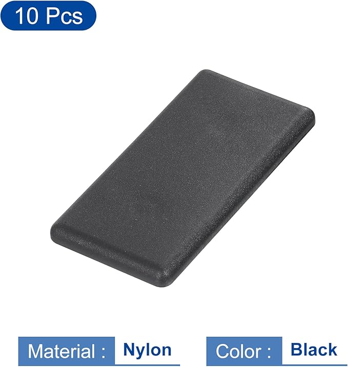 uxcell 20Pcs Extruded End Cap Nylon, 30x60mm T-Slot Aluminum Profile 3060 European Standard End Cap Extrusion Plug for Trolley, Fish Tank Rack, Storage Rack, Black