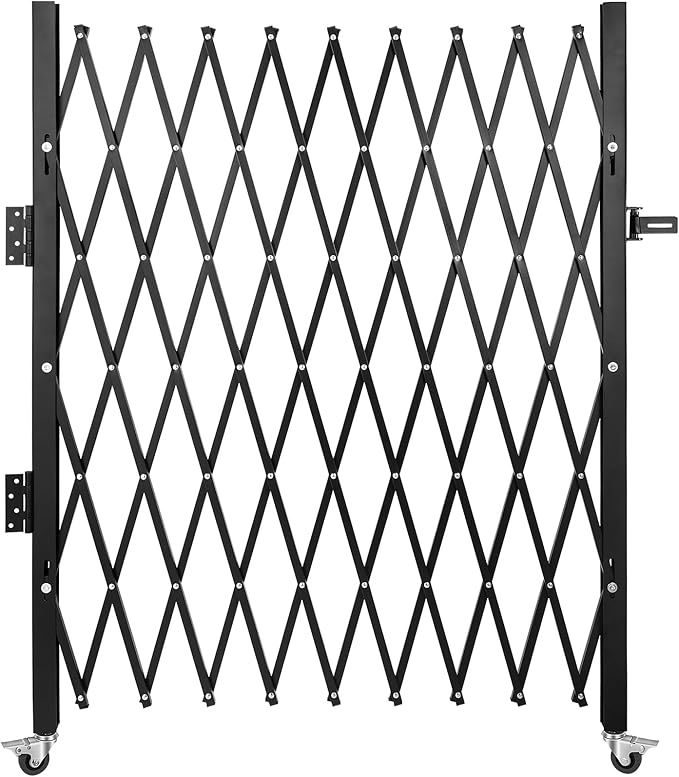VEVOR Single Folding Security Gate Folding Door Gate 75" W x 51.57" H Scissor Gate
