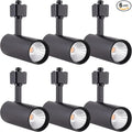 mirrea 16.5W Dimmable LED Track Lighting Heads Compatible with Single Circuit H Type Rail Ceiling Spotlight 90 CRI 24° Black Finish Pack of 6 (4000K Neutral White)