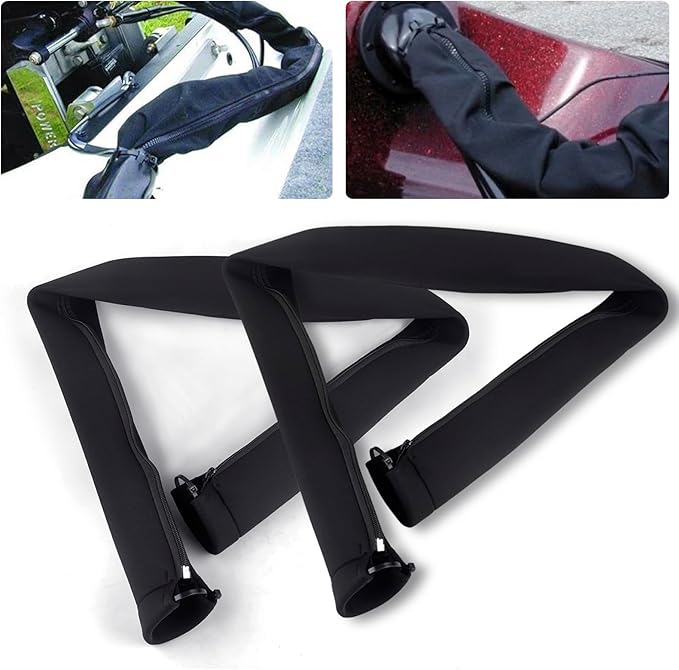 2PCS 48-Inch Zippered Rigging Sleeve Trolling Motor Sleeve Management Sleeve for Cover Wire and Extension Cords, Organized Cable Management