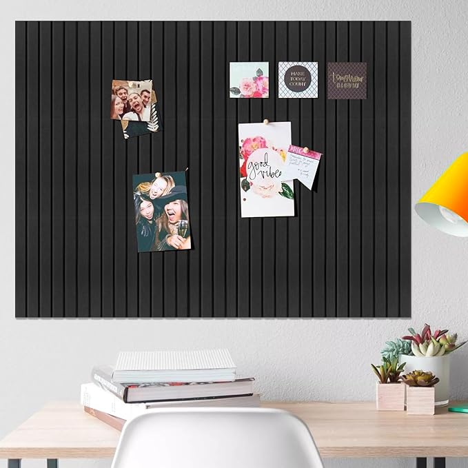 Large Felt Bulletin Board 47x47 Inch, 16pcs Peel and Stick Felt Wall Tiles Modern Push Pin Board for Wall Organization