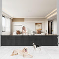 Pawtners Retractable Baby Gates Extra Wide, 41" Tall Extends up to 200" Wide, Dog Gate Indoor for Stairs, Pet Gate with Support Rods for Doorways Hallways Garage Indoor & Outdoor-Black