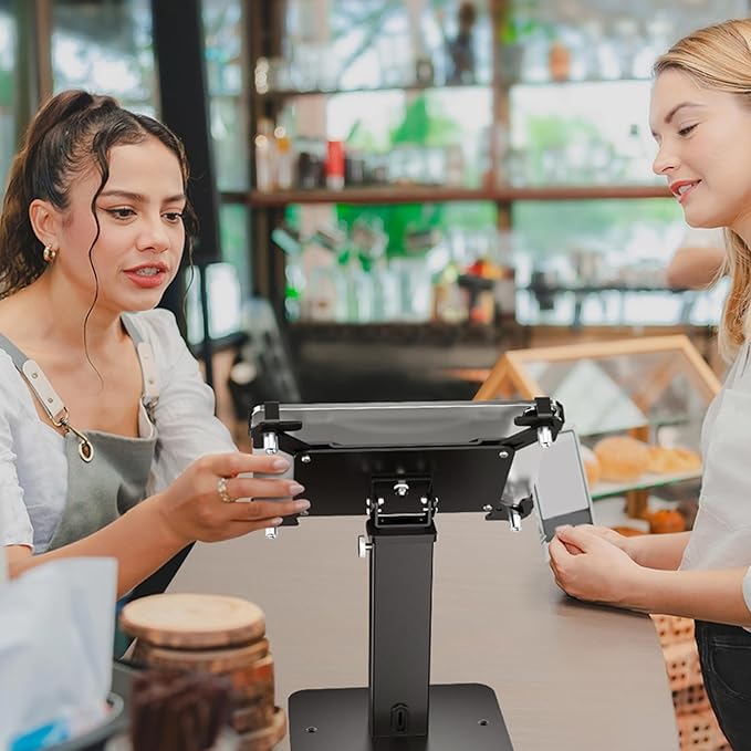 AntiTheft Rotating Tablets Kiosk Stand 8.3" 13.4" Height Heavy Duty Aluminum Steel Base Compatible 9.7" 13" Devices Heavy Duty Pad Stand for Retail