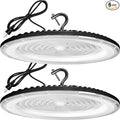 2 Pack 600W UFO LED High Bay Lights,120VAC IP66 Waterproof,92000LM 5000K Daylight, 2750W MH/HPS with Plug Commercial Bay Lighting for Barn,Gym,Factory,Warehouse,Shop,Workshop,Gym