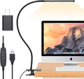 iZELL LED Desk Lamp for Home Office with Clamp [77 LEDs Light 3 Color Modes & 10 Brightness Levels] Flexible Gooseneck Book Lights, Easy Clip on Reading Headboard