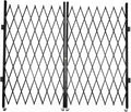 Double Folding Security Gate 6-1/2'Hx7.22'W Iron Accordion Security Gate Flexible Expanding Security Gate 360° Rolling Barricade Scissor Door with Padlock for Entry Security, Garage, Warehouse