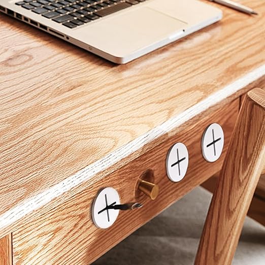 12 Pcs Cable Cord Grommet Silicone Cable Grommet 1" Wire Hole Cover Cable Management Wire Organizer Cable Pass Through Desk Grommet for Table, Computer Desk, Office, Home (White)